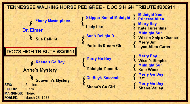 Doc's High Tribute pedigree