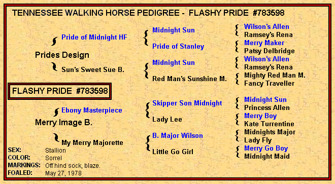 Flashy Pride Pedigree
